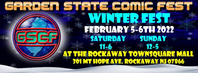 the garden state comic fest winter fest dates February 6th 2022 12-5pm