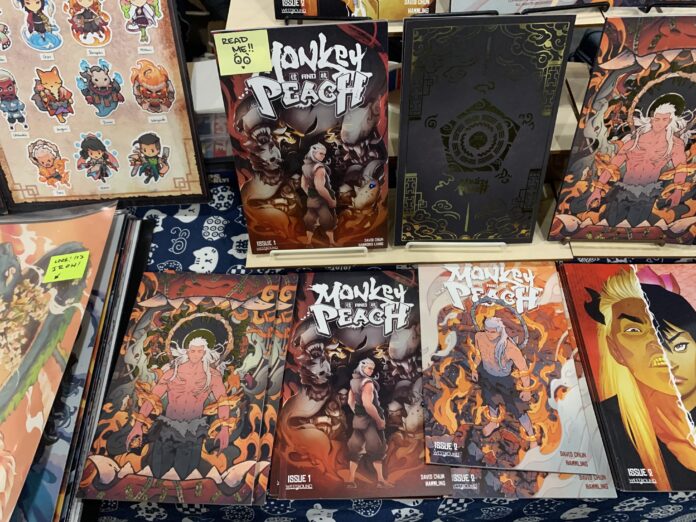 Monkey and Peach display