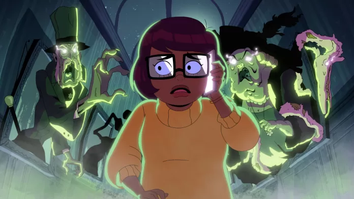 Velma being surrounded by spooky